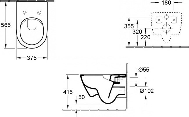 Унитаз подвесной Villeroy & Boch Subway 2.0 5614R201