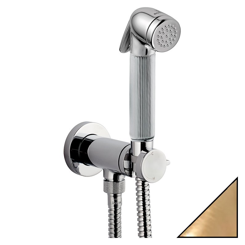 Гигиенический душ Bossini Nikita Mixer Set E37008B, со смесителем, С ВНУТРЕННЕЙ ЧАСТЬЮ, бронза