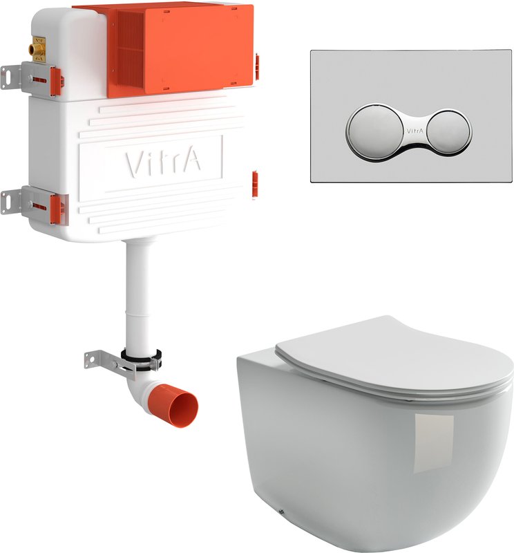 Комплект 2 в 1 Унитаз приставной Ceramicanova Metropol CN4004 + Бачок VitrA 800-2020
