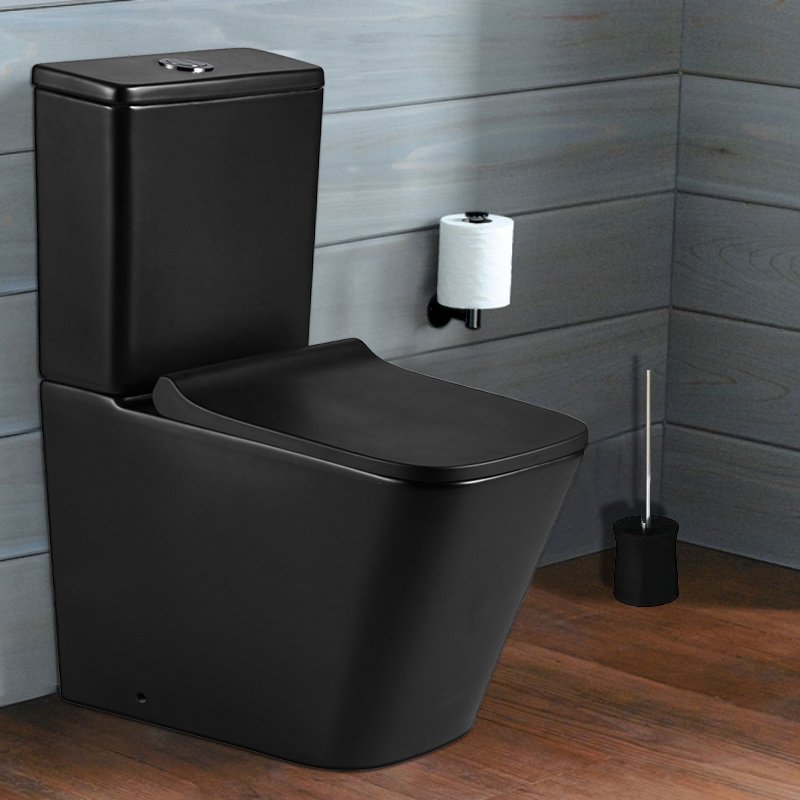 Унитаз-компакт напольный AZARIO Quadro AZ-2175-MB матовый черный