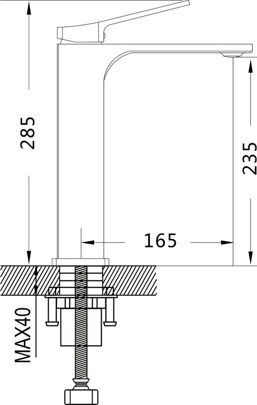 Смеситель для раковины Shevanik S61 S6111, хром