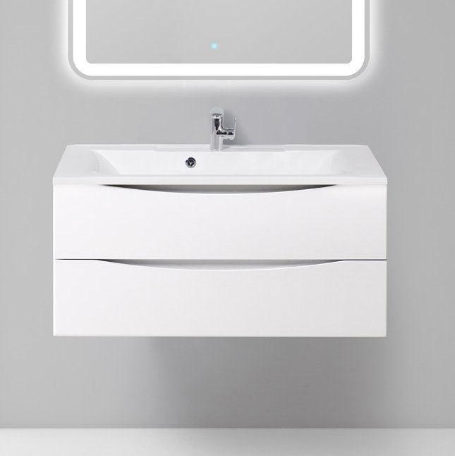 Тумба под раковину без столешницы BelBagno Marino 100 bianco lucido, подвесная