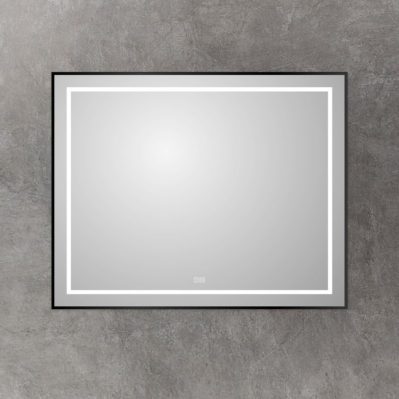 Зеркало BelBagno Kraft 80x100, с подсветкой, с подогревом, черный