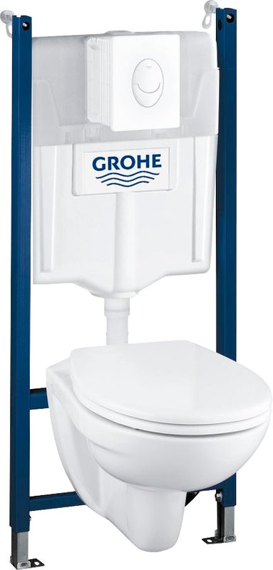 Комплект 4 в 1 Grohe Solido Solido 39116000 подвесной унитаз + инсталляция + кнопка