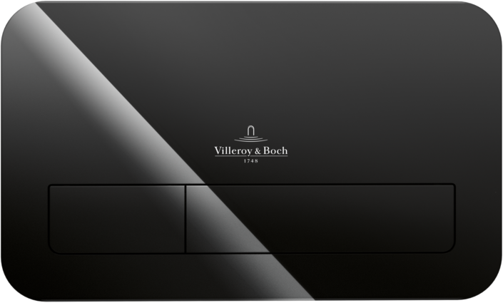 Кнопка смыва для унитаза Villeroy & Boch Viconnect 922400RB пластик, стекло, цвет глянцевый черный