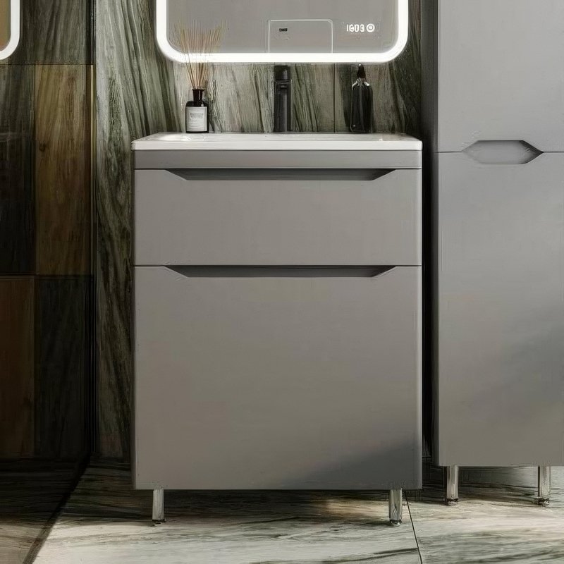 Тумба под раковину без столешницы Style Line Марелла 60 напольная, антискрейтч, серая