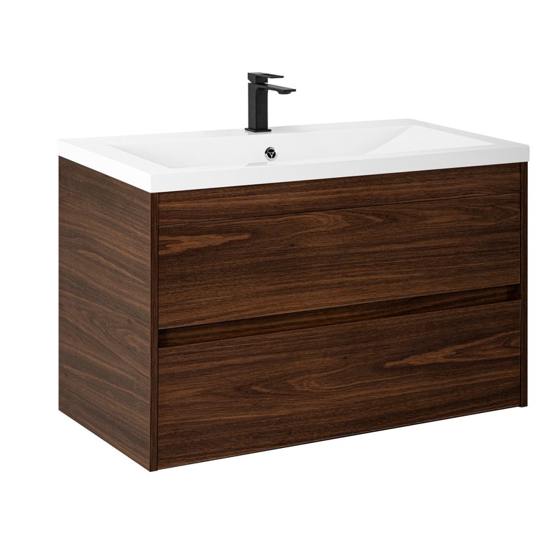 Тумба под раковину без столешницы Art&Max Family-M 100 подвесная, bourbon oak