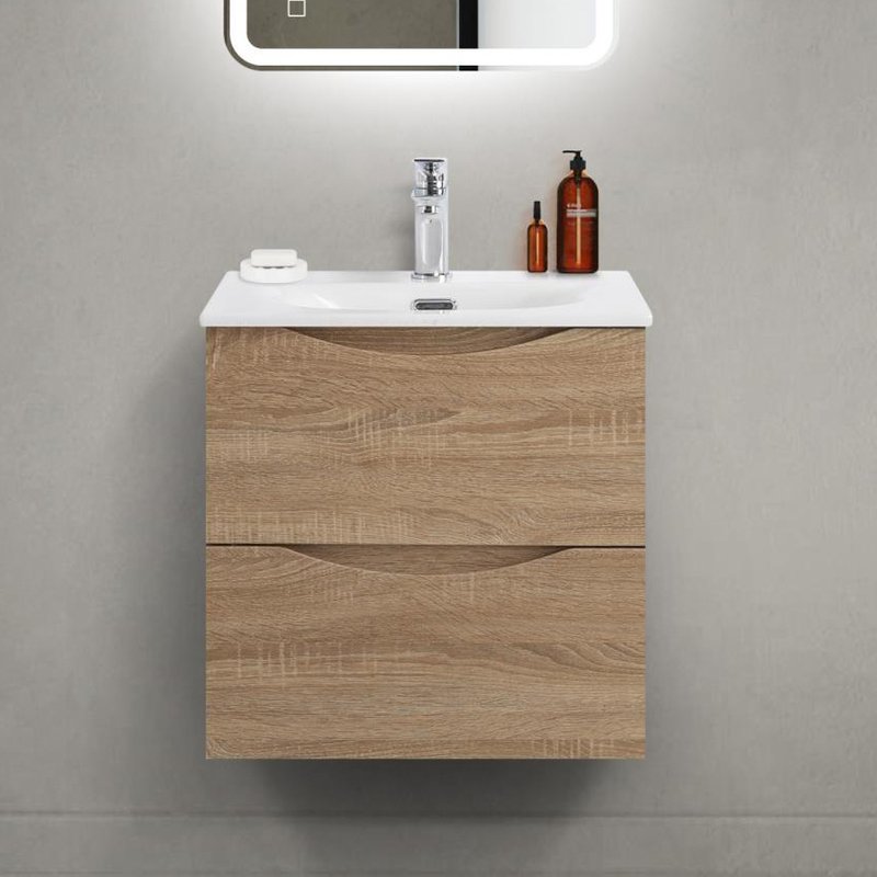 Тумба под раковину без столешницы BelBagno Marino-cer-mini 50 подвесная, rovere bianco