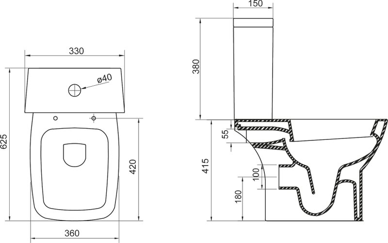 Унитаз-компакт напольный BelBagno Lago BB128CP