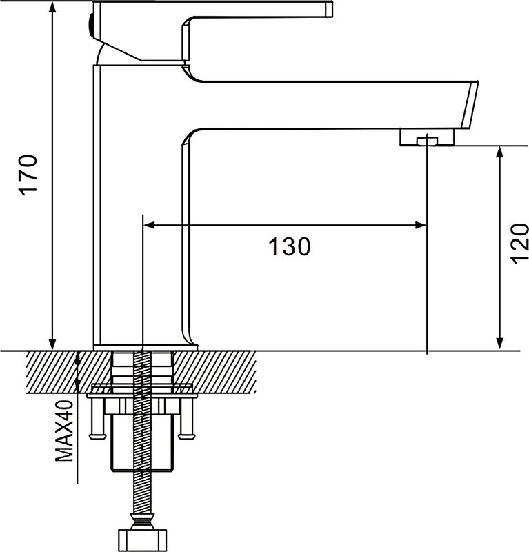 Смеситель для раковины Rose R18C R1801C-1, белый