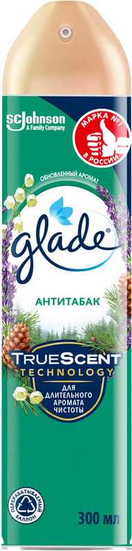 Освежитель воздуха Glade, аэрозоль, антитабак