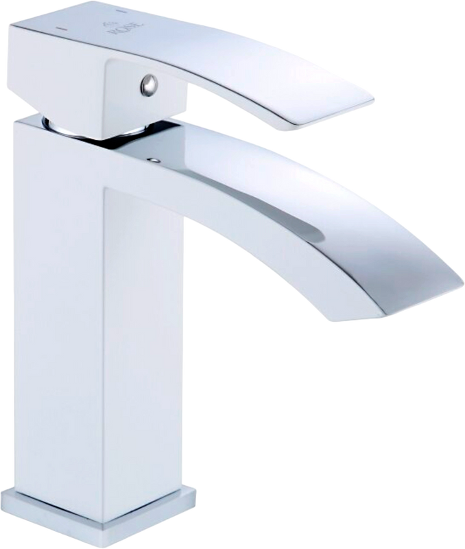Смеситель для раковины Rose R15F R1501F, белый, хром