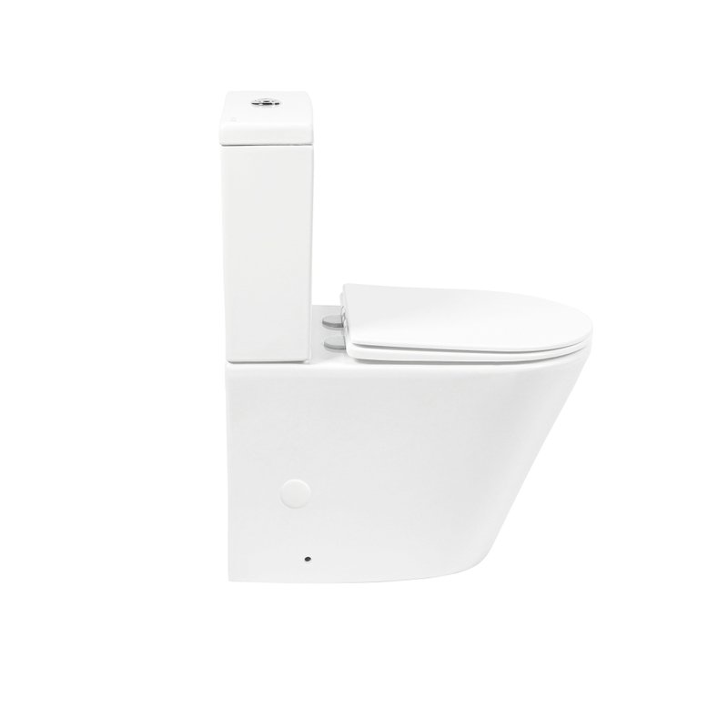 Унитаз-компакт напольный Royce Ozzy RCT-130407WH, безободковый, с микролифтом