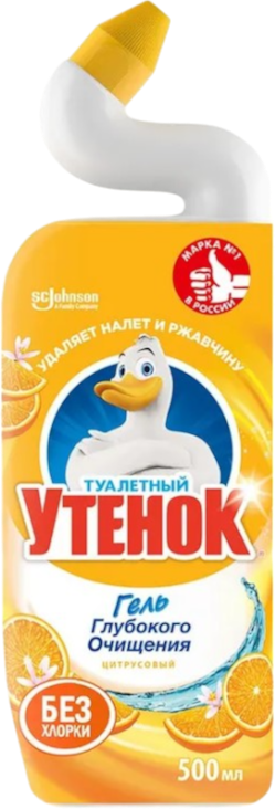 Универсальное моющее средство Туалетный утенок активный, цитрус, 5 в 1, 0,5 л