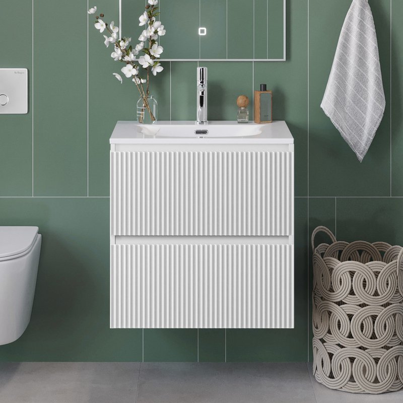 Тумба под раковину без столешницы BelBagno Uno-mini 50 подвесная, 2 ящика, bianco opaco