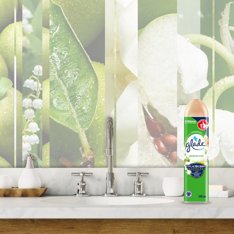 Освежитель воздуха Glade, аэрозоль, свежесть утра
