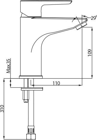 Смеситель для раковины Laparet Alamera N2015902LPT, хром