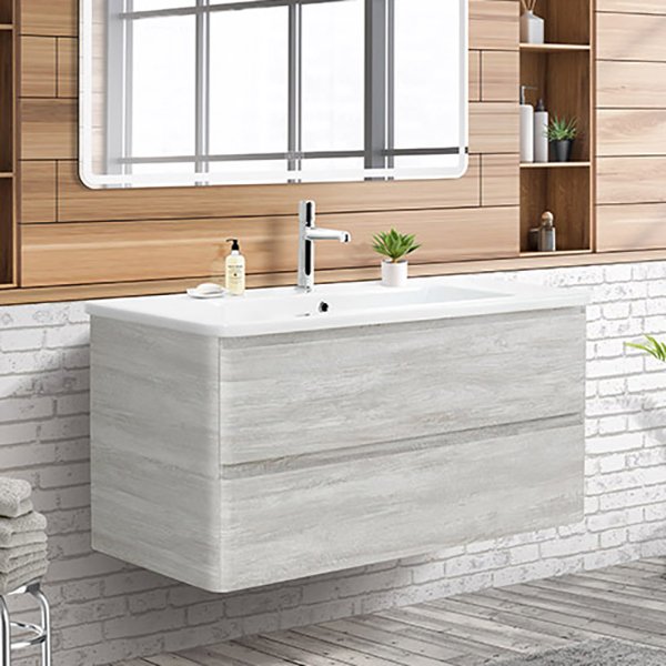 Тумба под раковину без столешницы BelBagno Albano-Cer 105 подвесная, rovere vintage bianco
