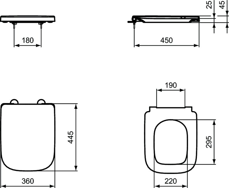 Крышка-сиденье Ideal Standard I.life A T453101 белая