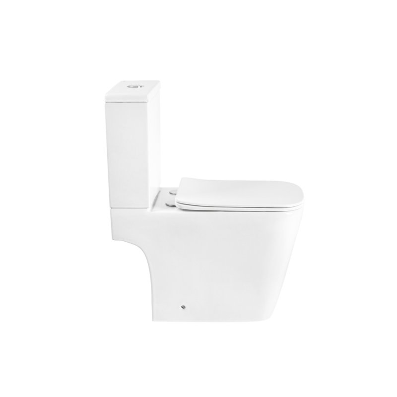 Унитаз-компакт напольный Royce Crown RCT-152204WH, безободковый, с микролифтом