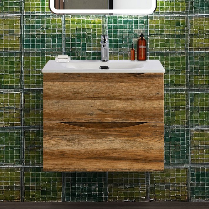 Тумба под раковину без столешницы BelBagno Marino-cer-n 60 подвесная, rovere rustico