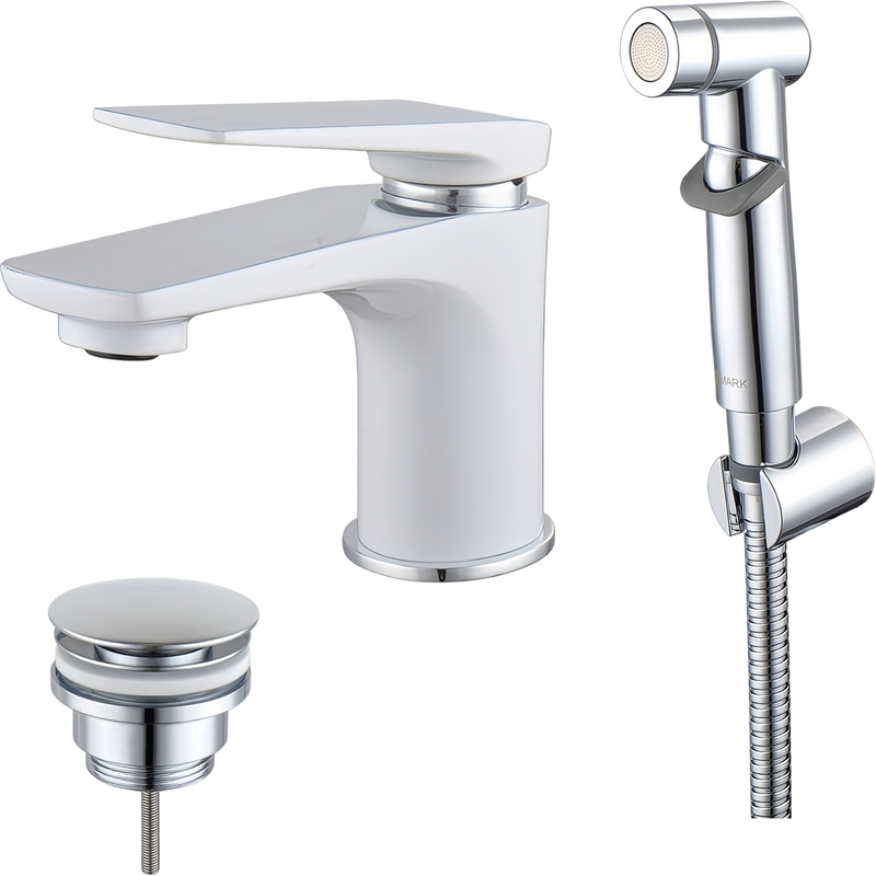 Комплект для раковины Lemark Allegro LM5916CW, с гигиеническим душем, с донным клапаном