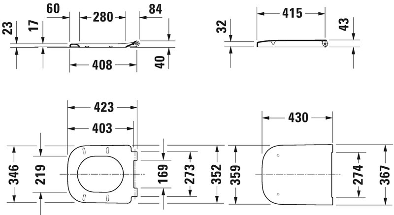 Крышка-сиденье Duravit Happy D.2 0064591300