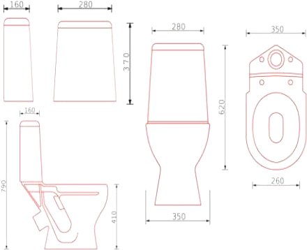 Унитаз-компакт напольный SMARTsant Тренд VT1203W