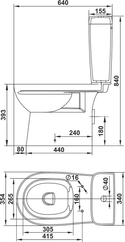 Унитаз-компакт напольный Керамин Альбано R Slim МСМЛ CDB00029613