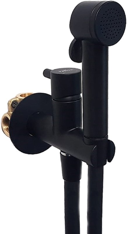 Гигиенический душ Webert Elio EL870303560PVC, со смесителем, С ВНУТРЕННЕЙ ЧАСТЬЮ, черный
