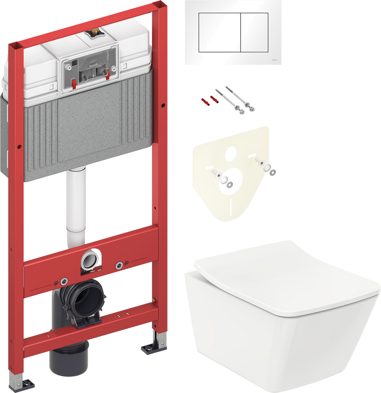 Комплект 2 в 1 Унитаз подвесной Toto SP CW532Y + Инсталляция с кнопкой TECE Base 9400413