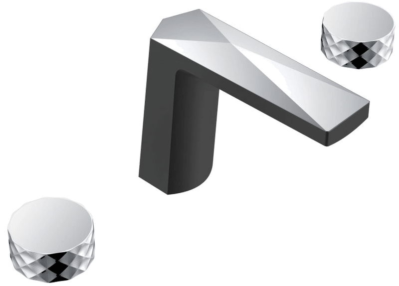 Смеситель для раковины Boheme Venturo 150-BCR-DIAMOND, черный, хром
