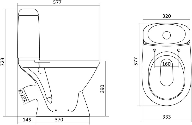 Унитаз-компакт напольный Santek Римини 1WH501523