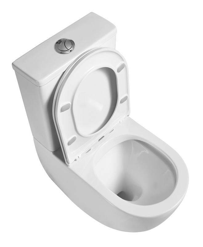 Унитаз-компакт напольный D&K Matrix DT1397016, безободковый, белый