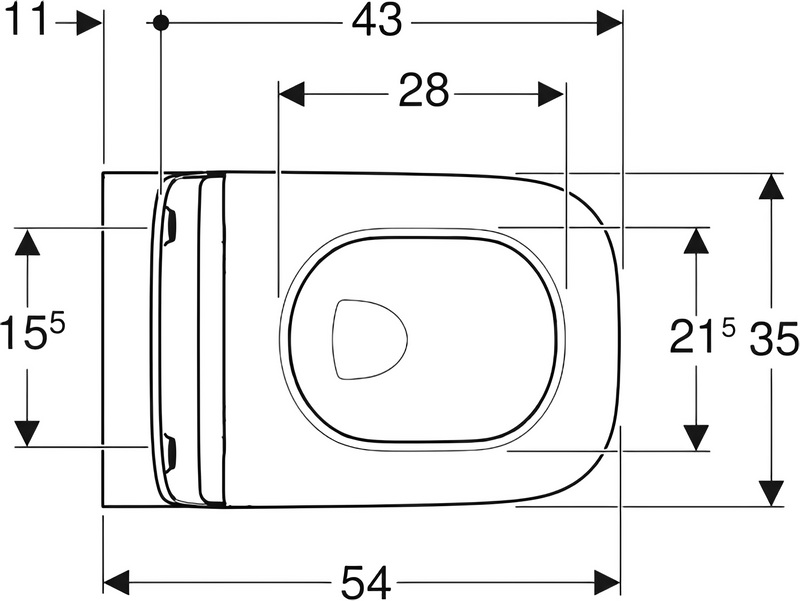 Унитаз подвесной Geberit Smyle Square 500.685.01.1