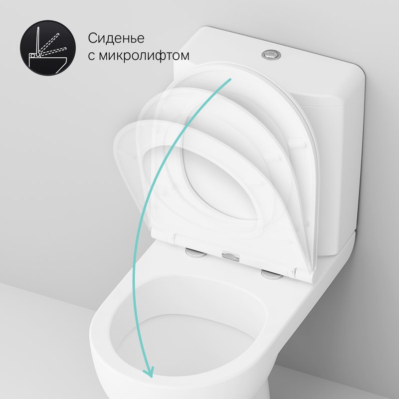 Унитаз-компакт напольный AM.PM Gem C908607SC