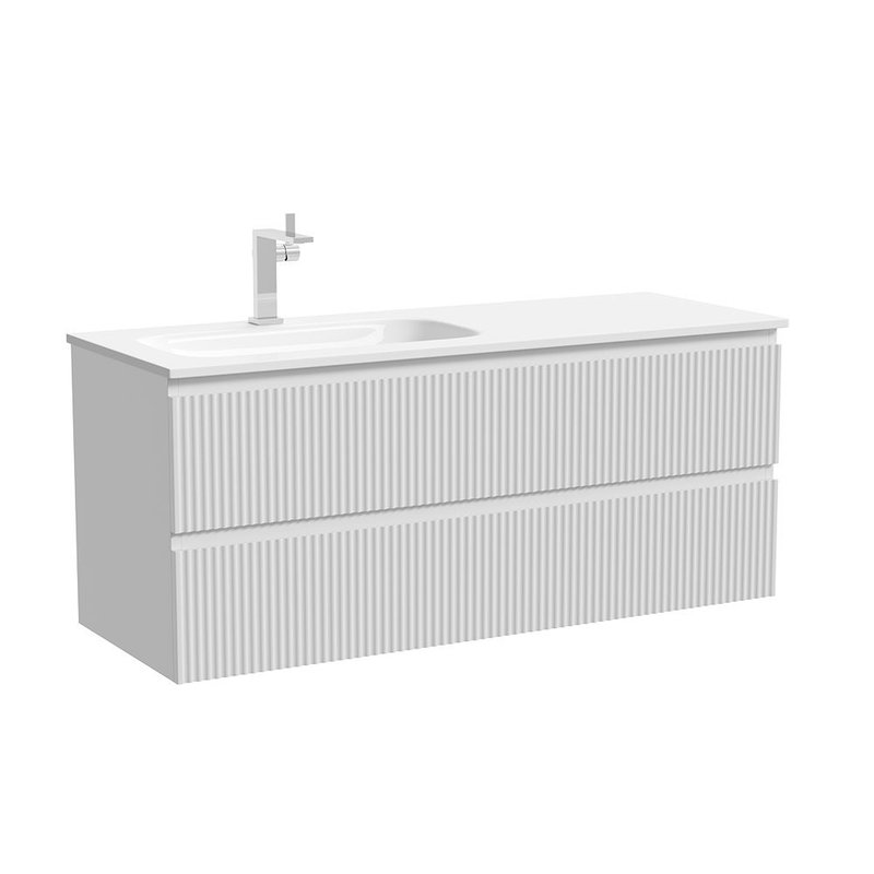 Тумба для ванной подвесная Sancos Snob R левая 1195х445х500, SNR120LW