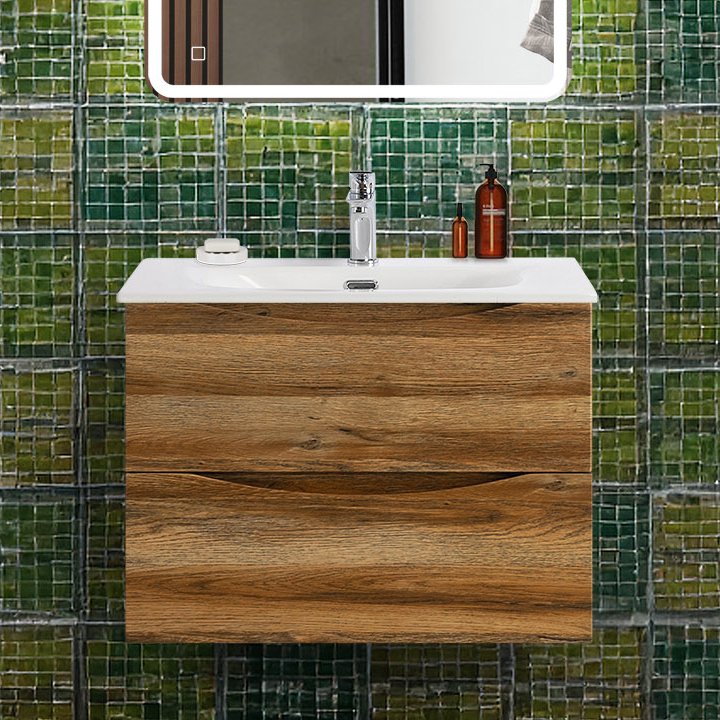 Тумба под раковину без столешницы BelBagno Marino-cer-n 70 подвесная, rovere rustico