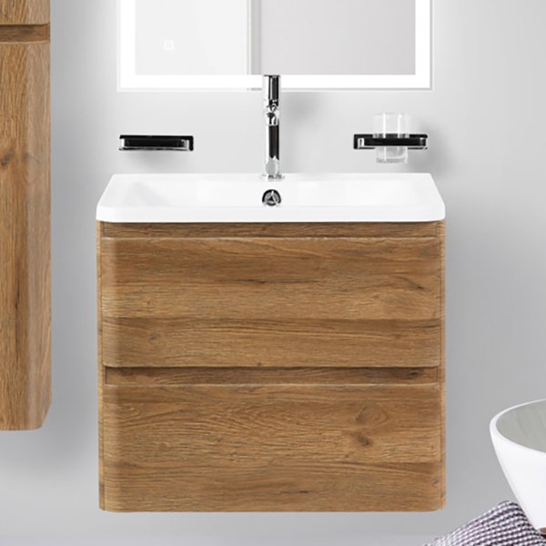 Тумба под раковину без столешницы BelBagno Albano 60 подвесная, rovere rustico