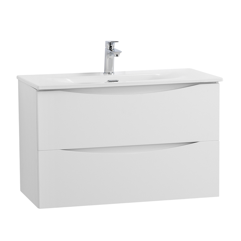 Тумба под раковину без столешницы BelBagno Marino-cer-mini 80 подвесная, bianco lucido