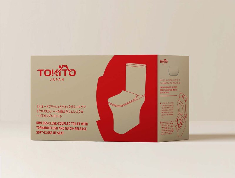 Унитаз-компакт напольный Tokito Tatsumaki AIKO SQUARE глянцевый белый