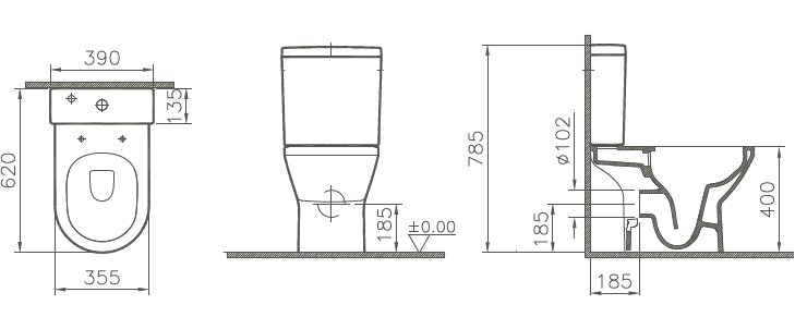 Унитаз-компакт напольный VitrA Integra 7044B003-7200