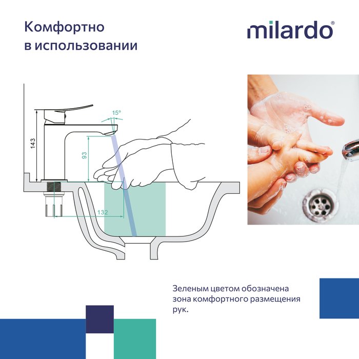 Смеситель для раковины Milardo Demi