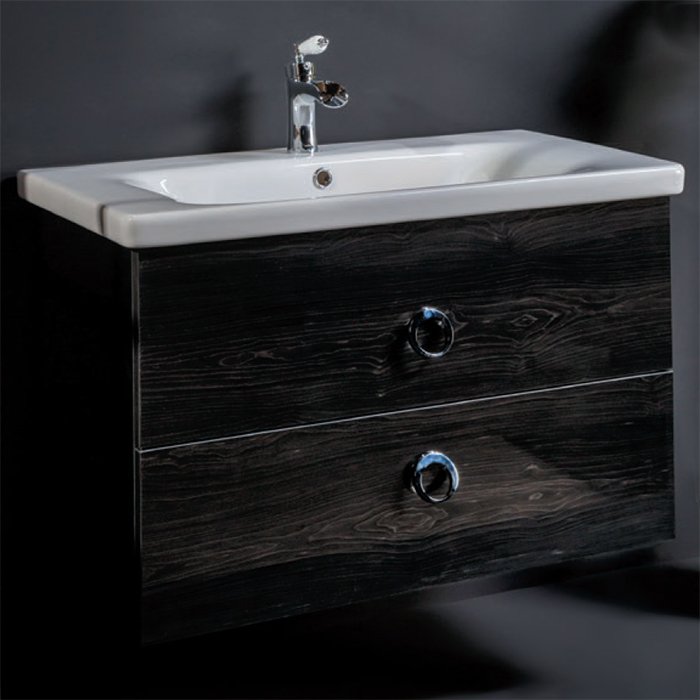 Тумба под раковину без столешницы Armadi Art NeoArt 80 black wood
