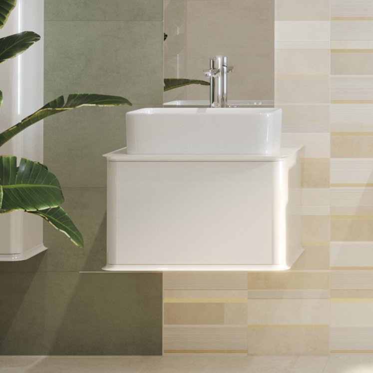 Тумба под раковину со столешницей Creto Stella 60 white