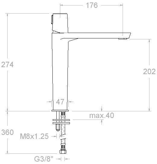 Смеситель для раковины Ramonsoler Tzar 341001, хром