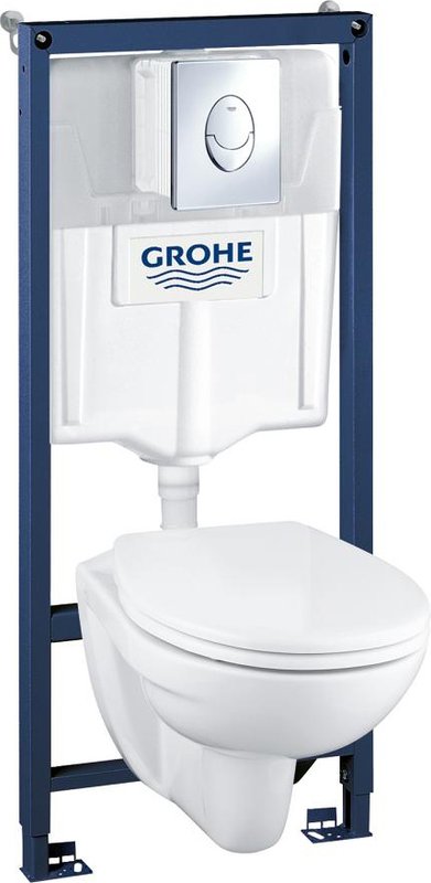 Комплект 4 в 1 Grohe Solido 39192000 подвесной унитаз + инсталляция + кнопка