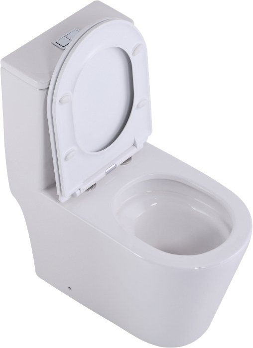 Унитаз-моноблок напольный SantiLine SL-5029, белый, микролифт