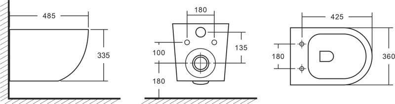 Унитаз подвесной EvaGold K505