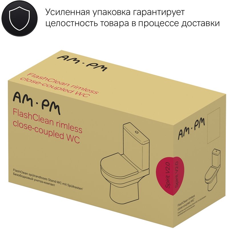Унитаз-компакт напольный AM.PM C708600WH FlashClean